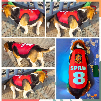 Spain Printed Summer Pet T-Shirt