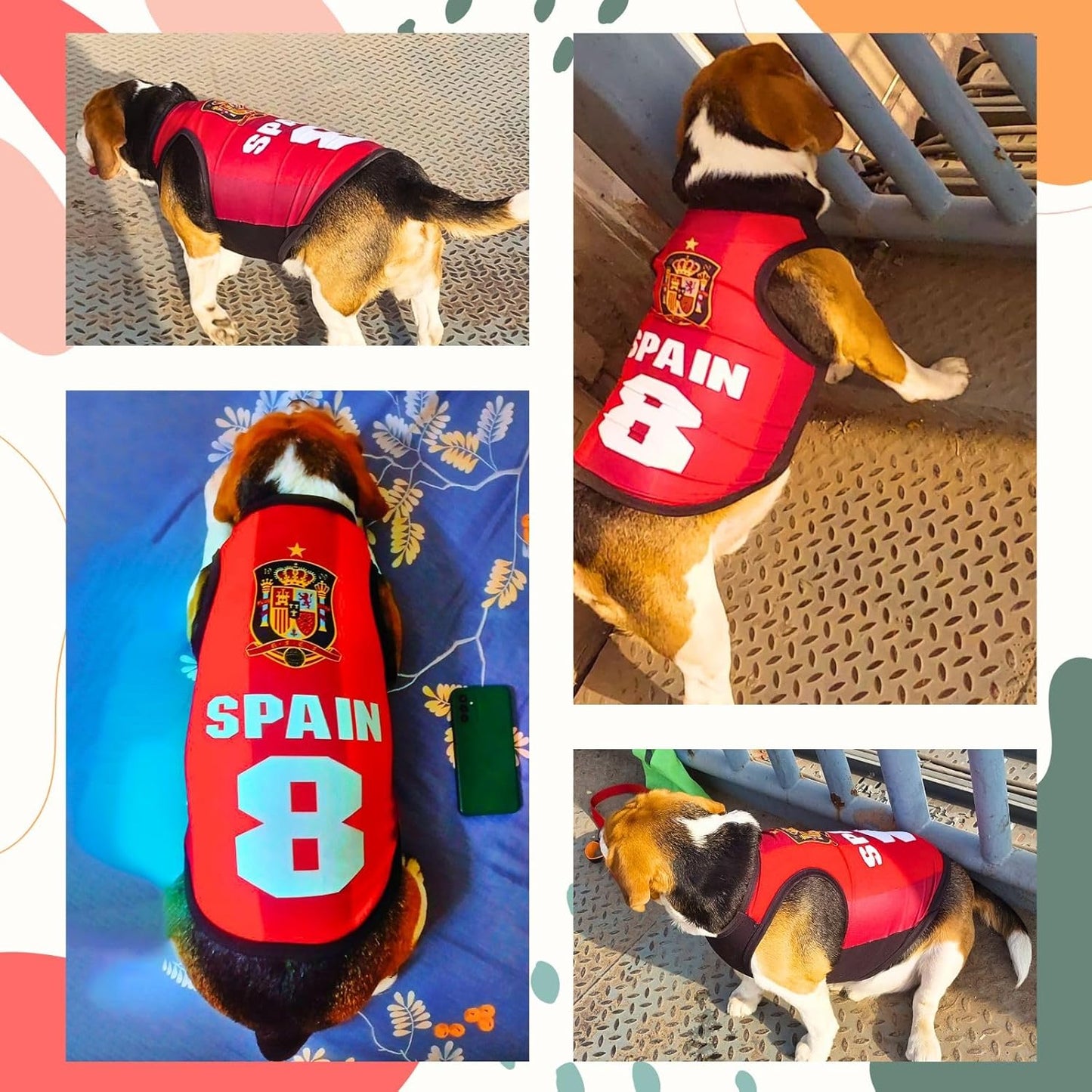 Spain Printed Summer Pet T-Shirt