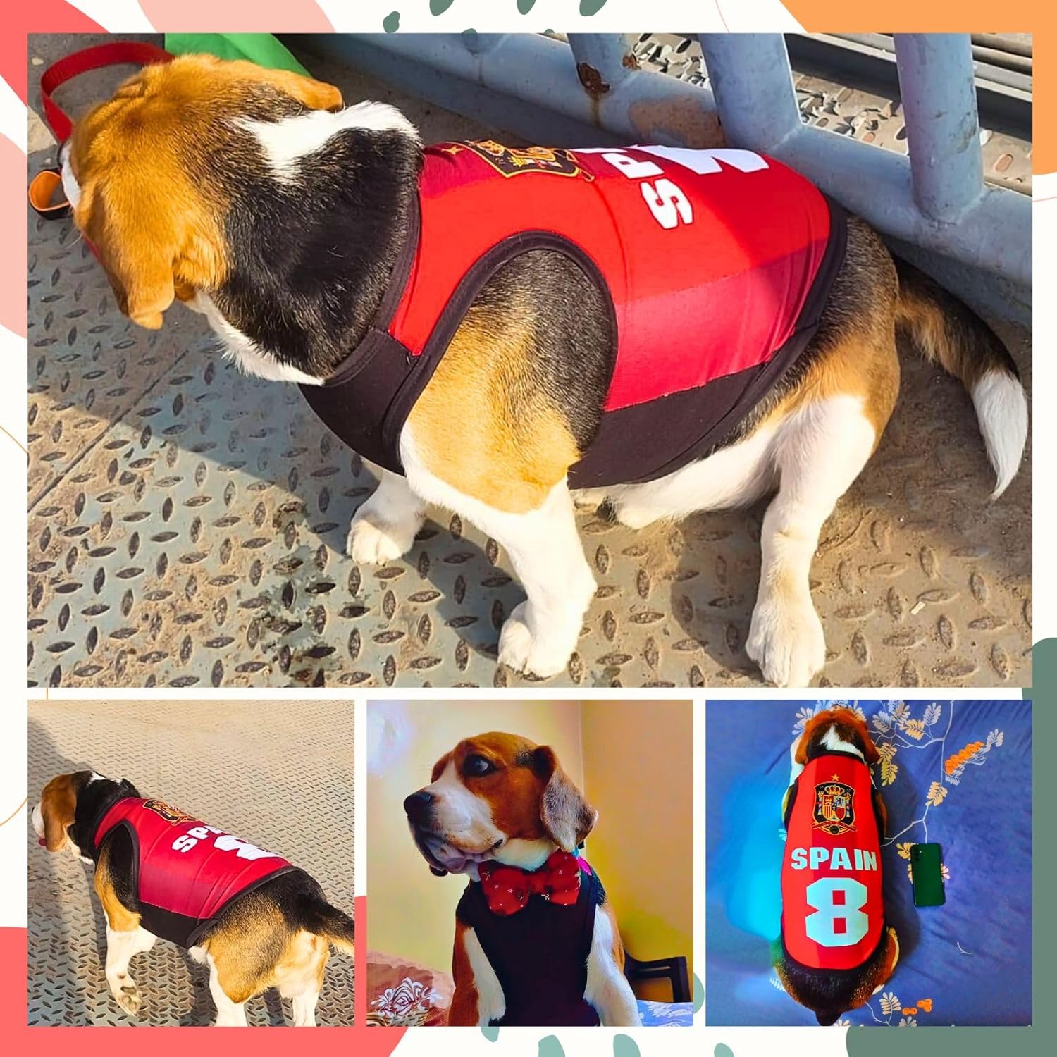 Spain Printed Summer Pet T-Shirt