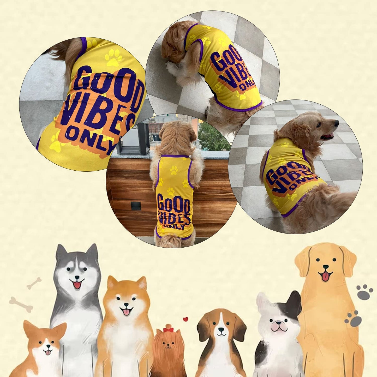 Printed Summer T-Shirt for Dogs