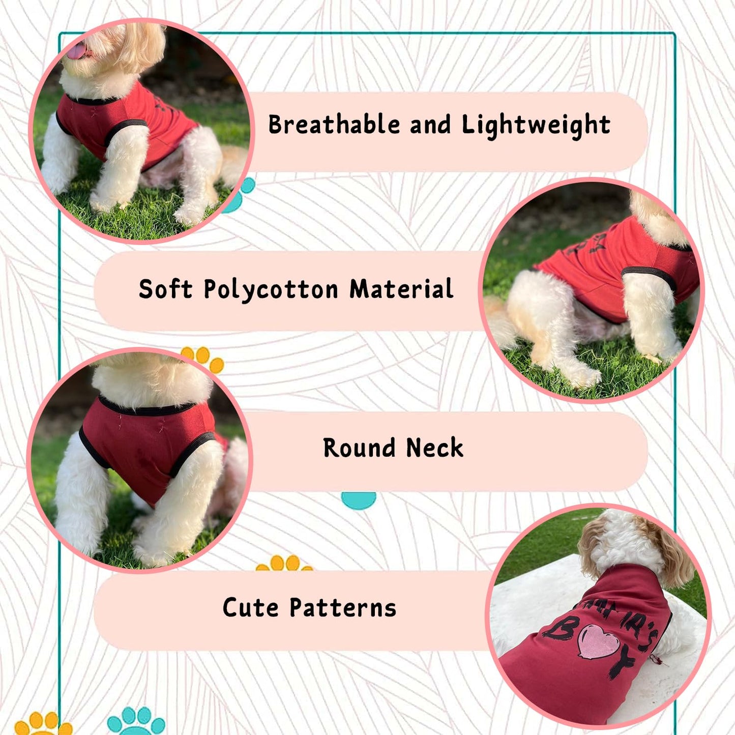 Mama’s Boy Printed Dog T-Shirt