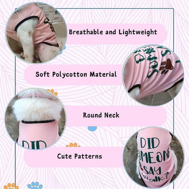 Cute Printed Summer T Shirts for Dogs