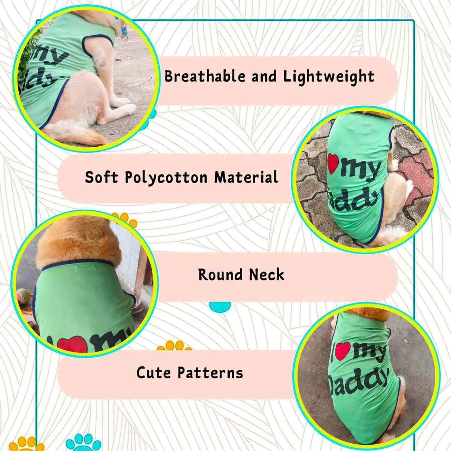 Printed Sleeveless Pet T-Shirt