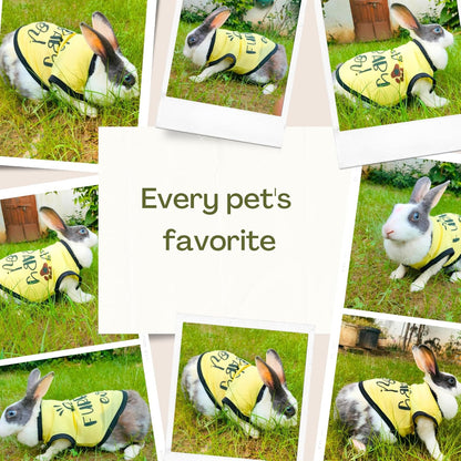 Printed Sleeveless Pet T-Shirt (Yellow)