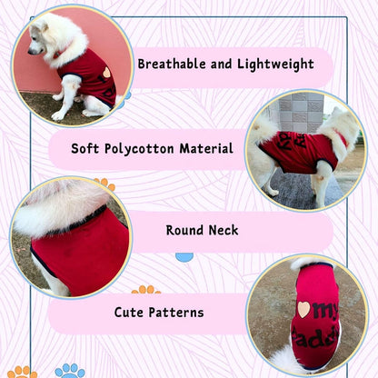 Printed Sleeveless Pet T-Shirt