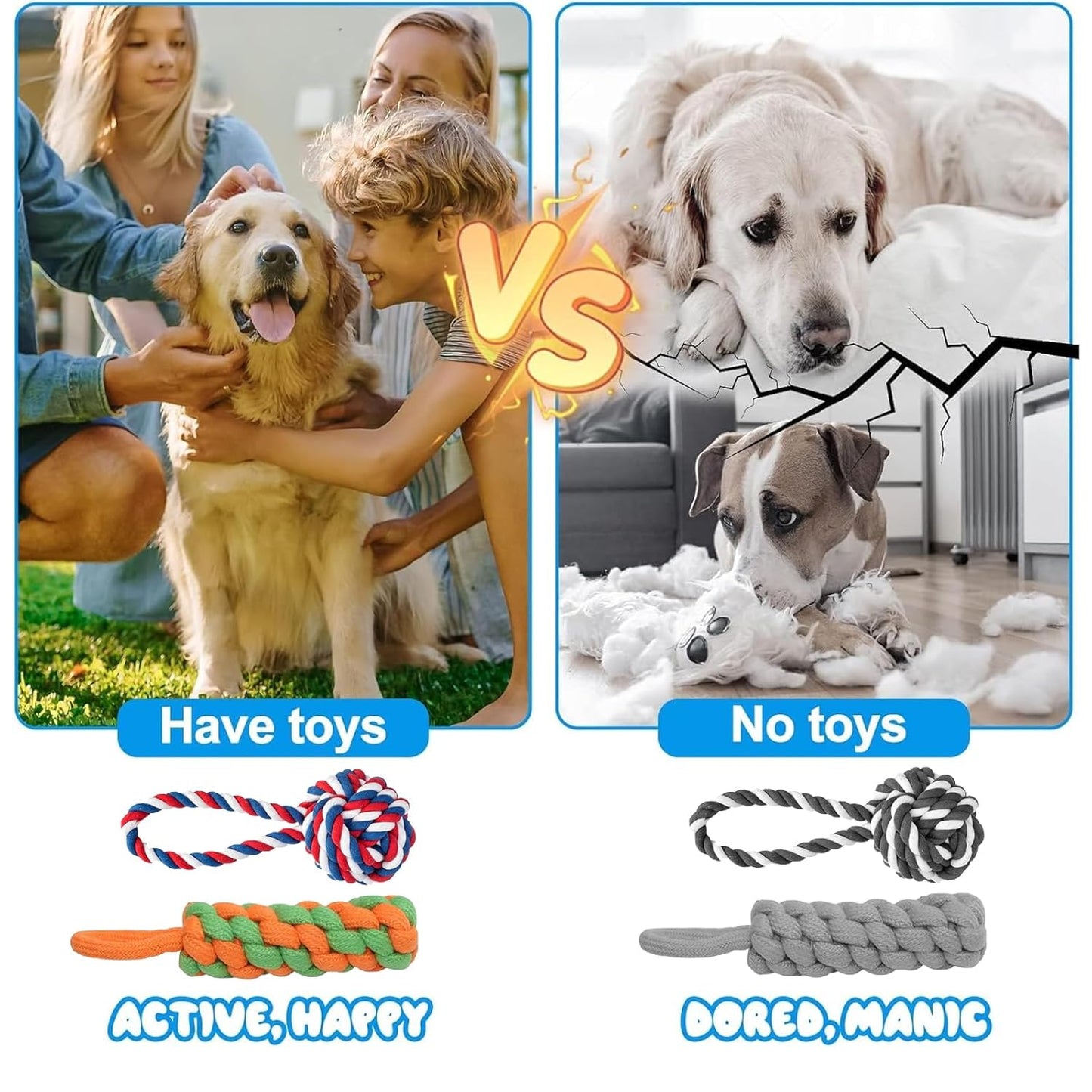Cotton Rope Puppy Chew Toys