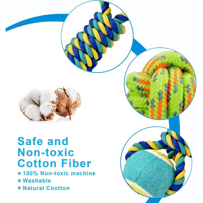 2-in-1 Dog Rope Ball Toy