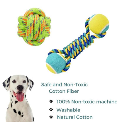 2-in-1 Dog Rope Ball Toy
