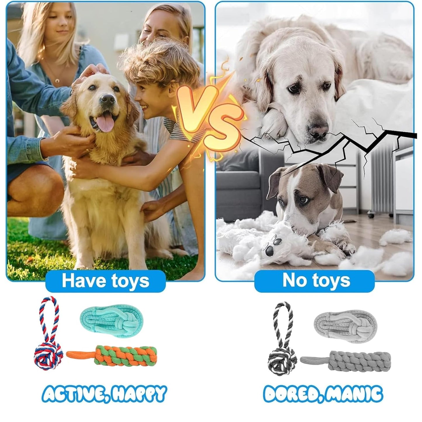 Dog Rope Chew Toy Pack
