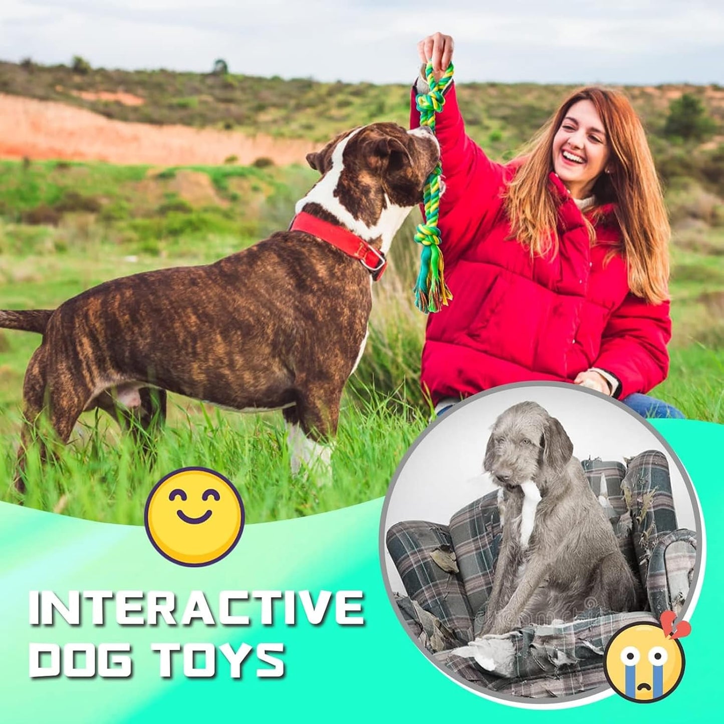 Dog Rope Chew Toy Set