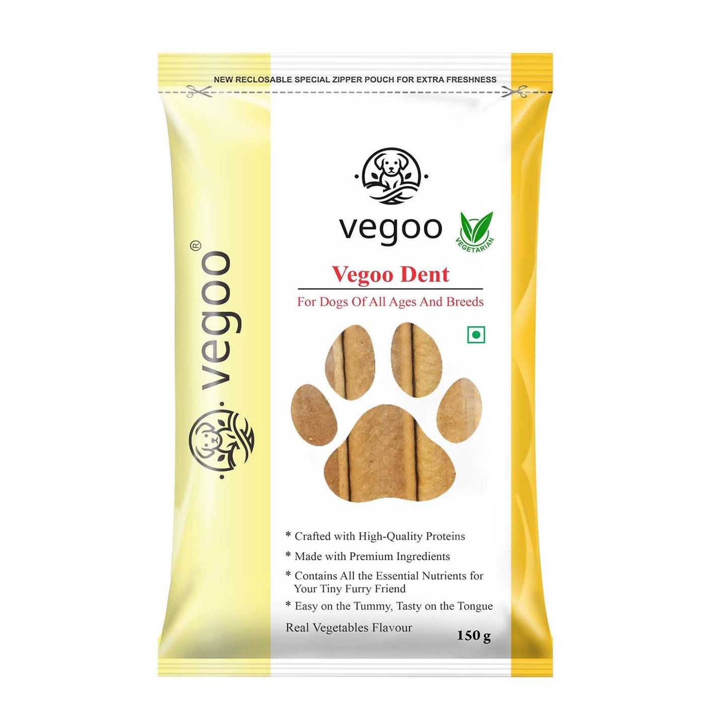 Strips - 100g Pure Vegetarian Dog Food (Real vegetables)