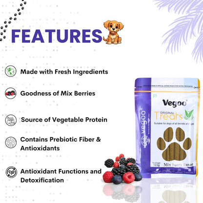 Dog Treat, Optimum Health Formula 100g (Blueberry)