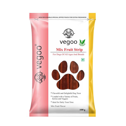Strips - 100g Pure Vegetarian Dog Food (Mix Fruit)