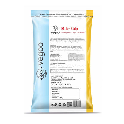 Strips - 100g Pure Vegetarian Dog Food (Milky)