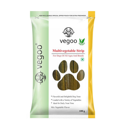 Strips - 100g Pure Vegetarian Dog Food (Mix Vegetables)