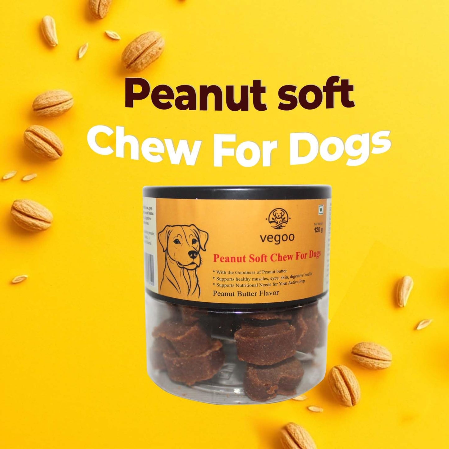 Dog Treats Rings for Dog Chew Bites 120g(Peanut)