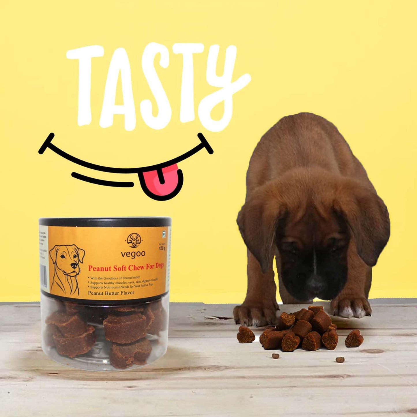 Dog Treats Rings for Dog Chew Bites 120g(Peanut)