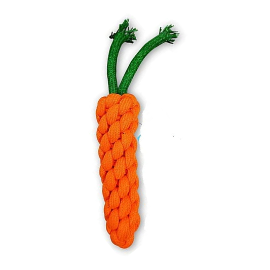 Carrot Cotton Rope Chew Toy for Dogs